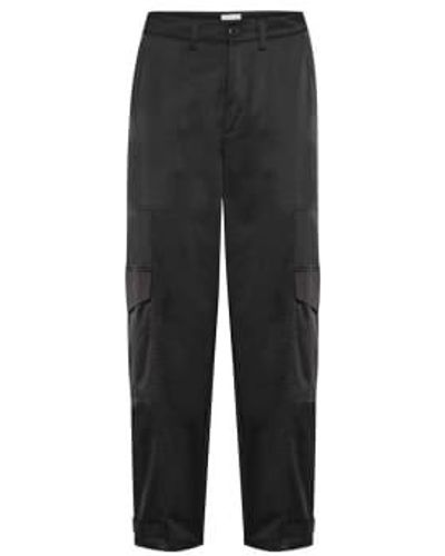 Pulz Pzlia High Waist Pants Uk 10 - Black