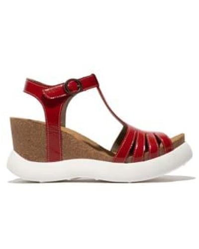Fly London Rote gang959 sandalen