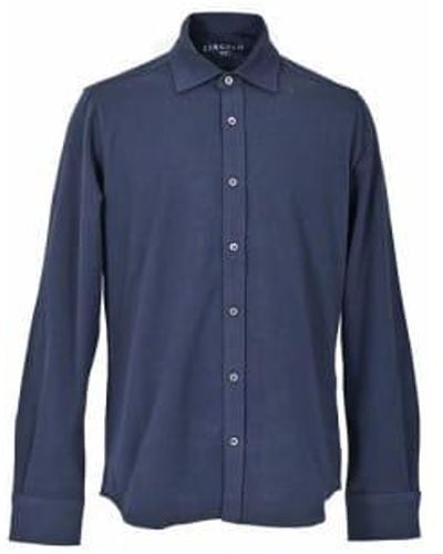 Circolo 1901 Camisa de jersey de algodón elástico súper suave en azul océano cn4036