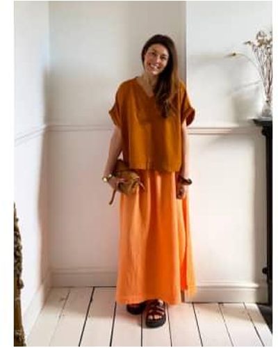 Beaumont Organic Lulu Cotton Skirt - Orange