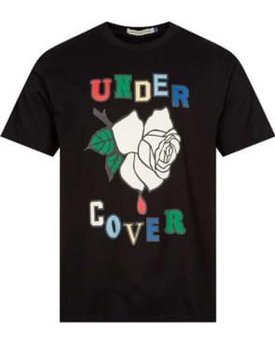 Undercover Blumenlogo t -shirt - Schwarz