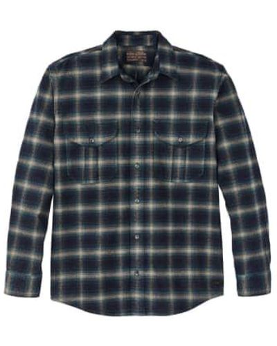 Filson Alaskan guide shirt – marine/kiefer/bronze kariert - Blau