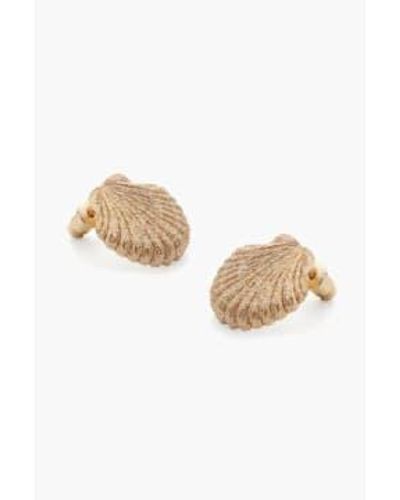 Tutti & Co Ea618g Seashell Earrings One Size / - Metallic