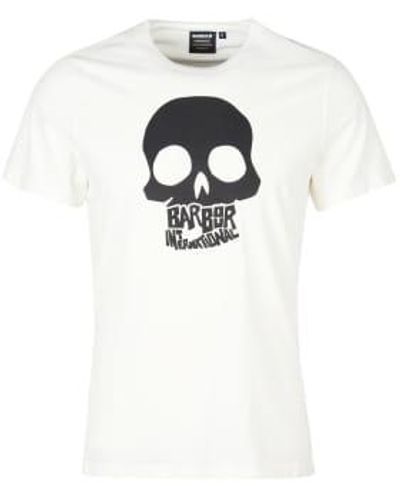 Barbour Internationales vantage graphic-print t-shirt whisper - Weiß
