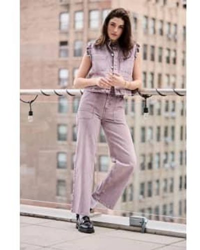 seventy + mochi Seventy Mochi Elodie Full Length Jeans Dusty Lilac - Marrone