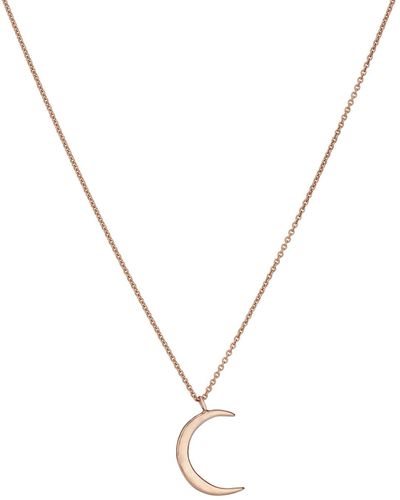 Posh Totty Designs Rose Gold Plated Crescent Moon Necklace - Metallic