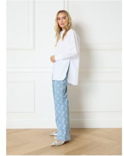 Refined Department Or Hannah Pants Blue - Bianco