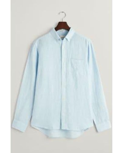 GANT Shirt en lin à forte en forme coupe régulière en capri 3240067 468 - Bleu