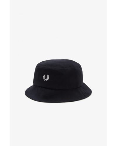 Fred Perry Pique Bucket Hat - Black