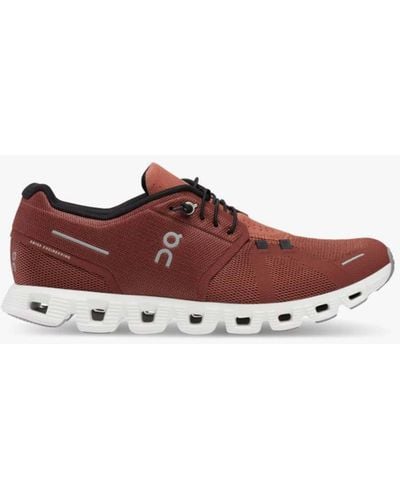 On Shoes Cloud 5 Trainers Rubyrust - Rosso