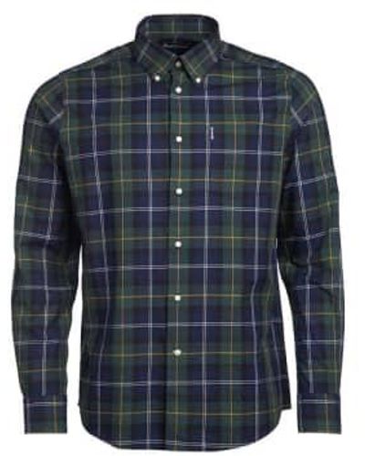 Barbour Chemise Wetheram Tartan aux algues - Bleu