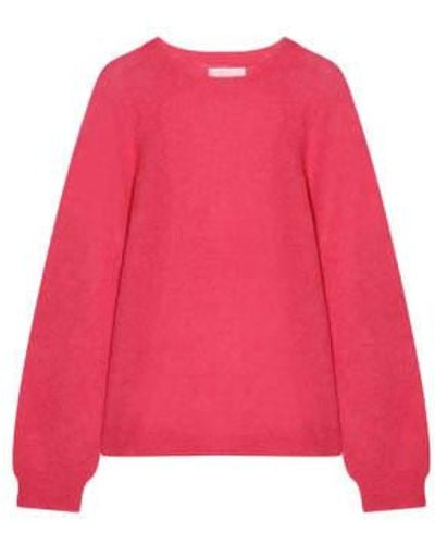Cashmere Fashion Les Trcoots The Lea Cousermir Pullover Matssa Round Held Schoolary Xs / - Red