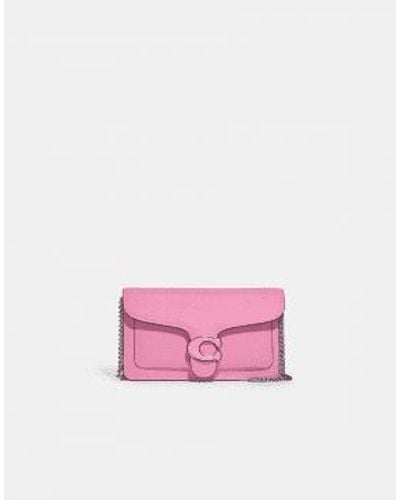 COACH Tabby Leather Chain Crossbody Bag Size: Os, Col: Os - Pink