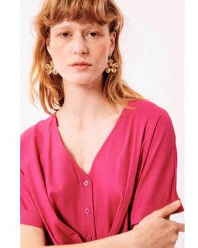 FRNCH Perrine Violine Dress Xs - Pink