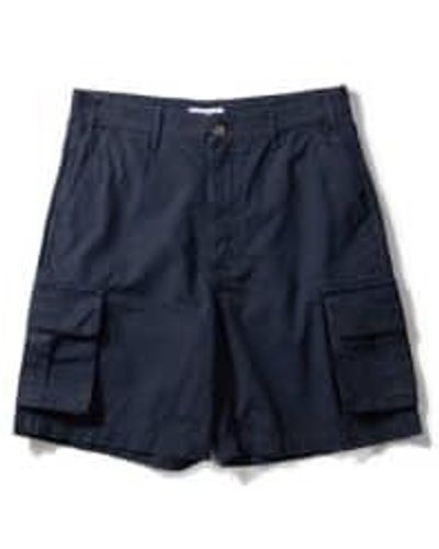 Edmmond Studios Short Trousers Cargo Plain Navy W40 - Blue