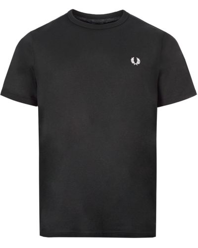 Fred Perry Black Ringer T Shirt 2 - Nero