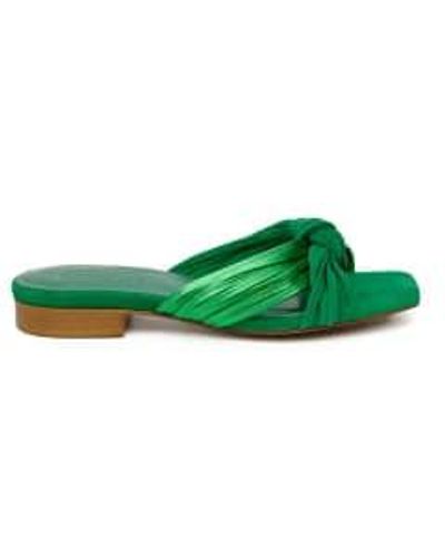 FABIENNE CHAPOT Grüne metallische momo -sandalen