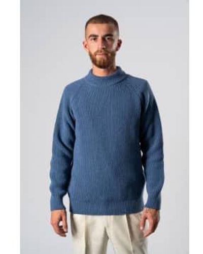 La Paz Prata Suéter lana azul