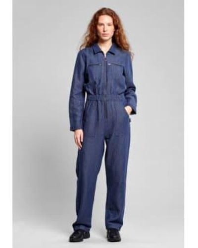 Dedicated Hultsfred Hemp Overall Navy S - Blue