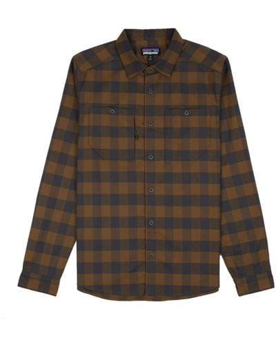 Patagonia Canyonite Flannel Shirt Bend Mulch Brown - Marrone