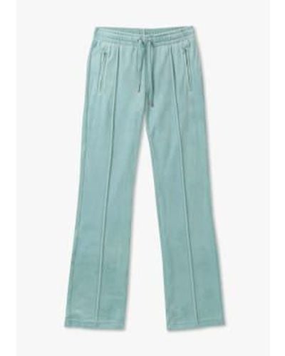 Juicy Couture Womens Tina Track Pants With Diamonte In Surf - Blu