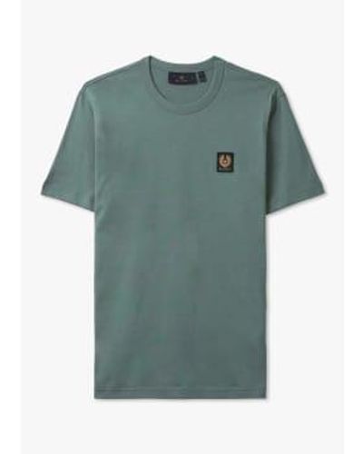 Belstaff Mens Short Sleeve T Shirt In Mineral - Verde