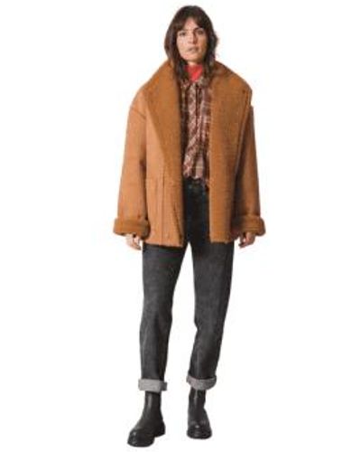 indi & cold Indi And Cold Coat In Suede From - Marrone