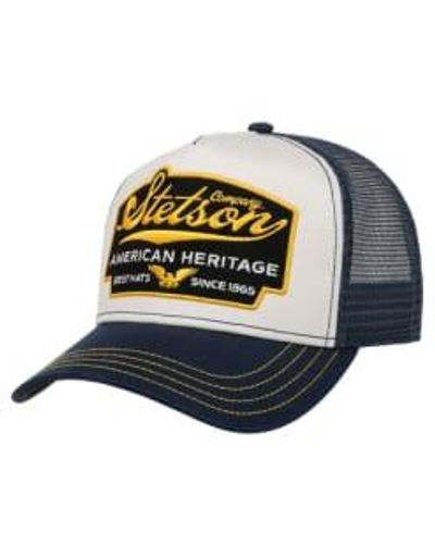 Stetson American Heritage Trucker Cap White - Blu