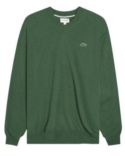 Lacoste Jersey Tricot In Neck S - Green