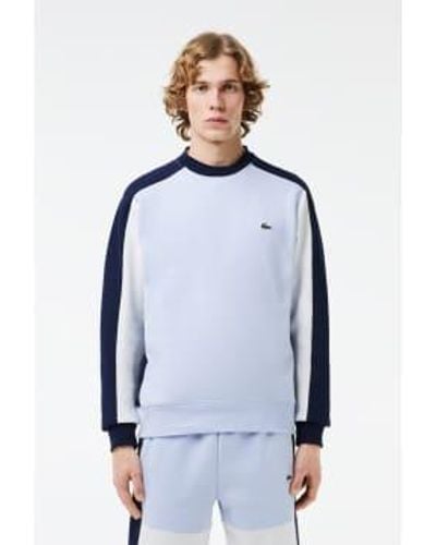Lacoste Men's Brossed Fleece Colourblock Jogger Sweethirt - Bleu