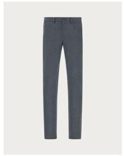 Canali Pantalones lana impeccabiles grises - Azul