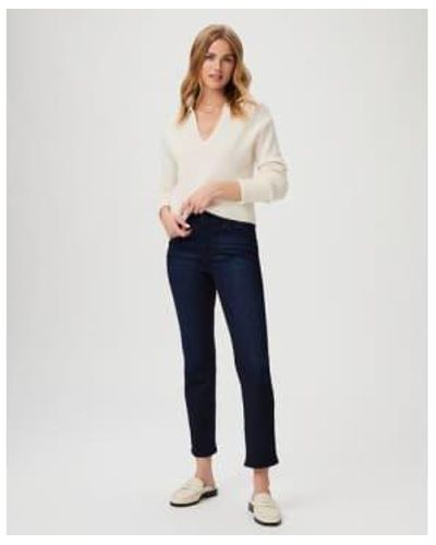 PAIGE Paige Paige Cindy High Rise Straight Ankle Jeans Sussex - Blu