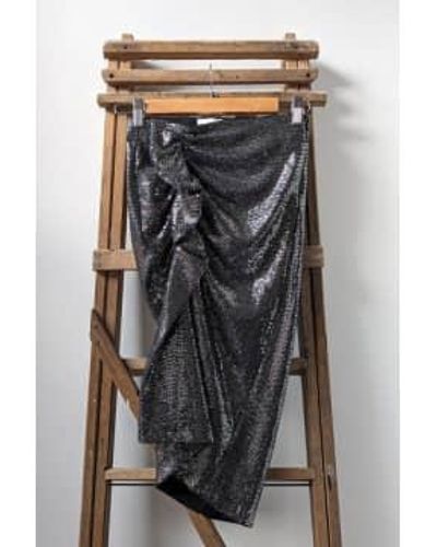 Isabel Marant Dolene Sequin Ruffle Skirt - Grey