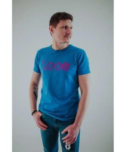 Loco Marco Lenders Tee Electric & Pink S - Blue
