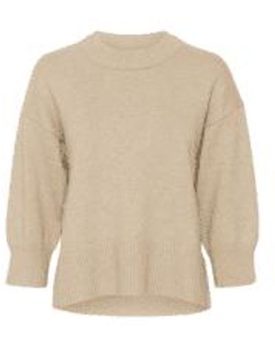 Kaffe Markle Pullover In Feather Gray From - Neutro