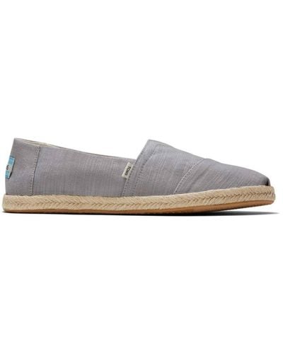 TOMS Mens drizzle slubby woven rope sole - Grau