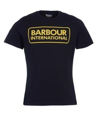 Barbour International essential large logo t-shirt yellow - Negro