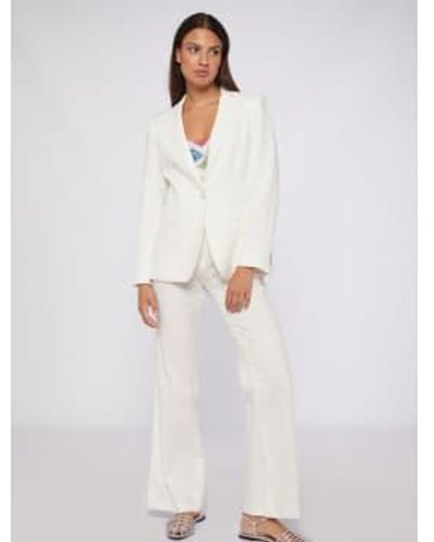 Vilagallo Jacket Hannah Linen Cotton - Bianco