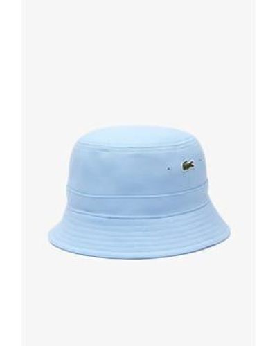 Lacoste Men's Organic Cotton Bucket Sombrilla - Azul