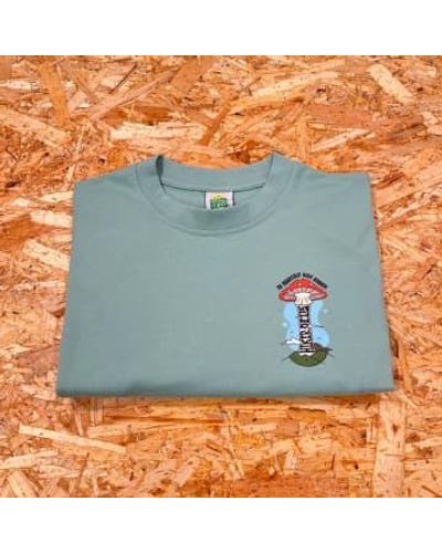 Hikerdelic T-shirt mountain high ss en vert ja - Bleu