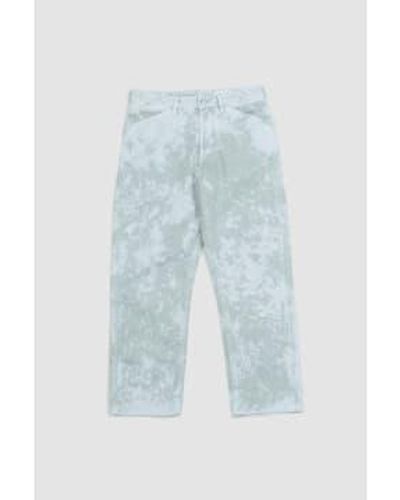 Lemaire Curved 5 Pocket Trousers Acid Snow Pelican - Blue