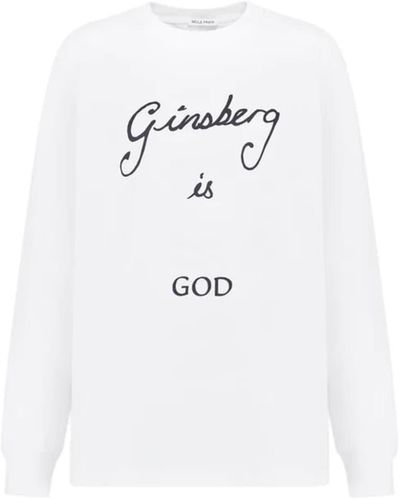 Bella Freud Ginsberg ist Gott Langarm T-Shirt - Weiß