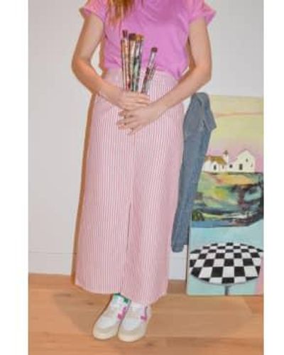CKS Skipper Candy Stripe Skirt 38 - Pink
