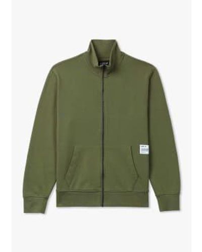 Replay Sweat-shirt zip en vert militaire léger