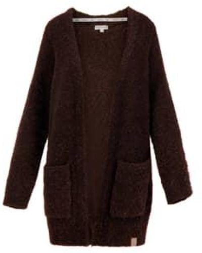 Zusss Knitted Vest Chocolate Large - Brown