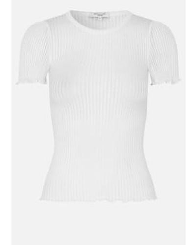 Rosemunde T-shirt silk polle - Blanc