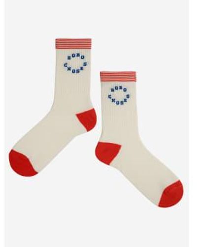 Bobo Choses Short Logo Socks 35-37 - White