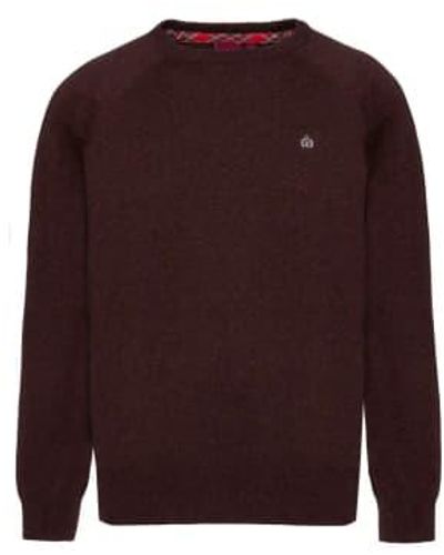 Merc London Berty Knit Sweater Burgundy 2xl - Brown