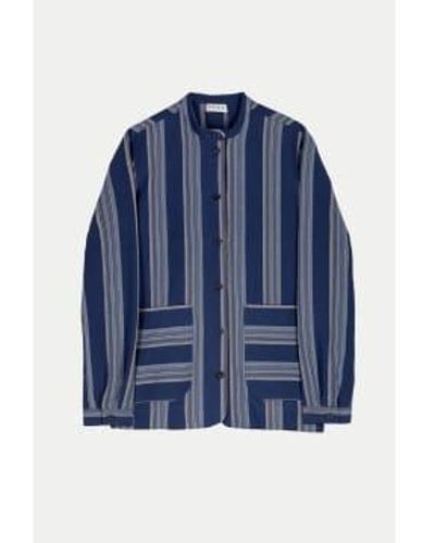 Apof Structured Stripe Delores Jacket / Xs - Blue