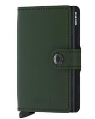 Secrid Mini Wallet Matte Black 2 - Verde